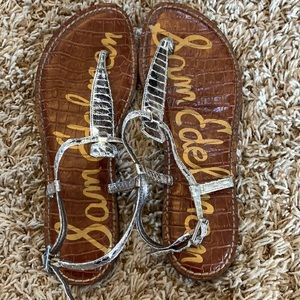 Sam Edelman metallic silver sandals